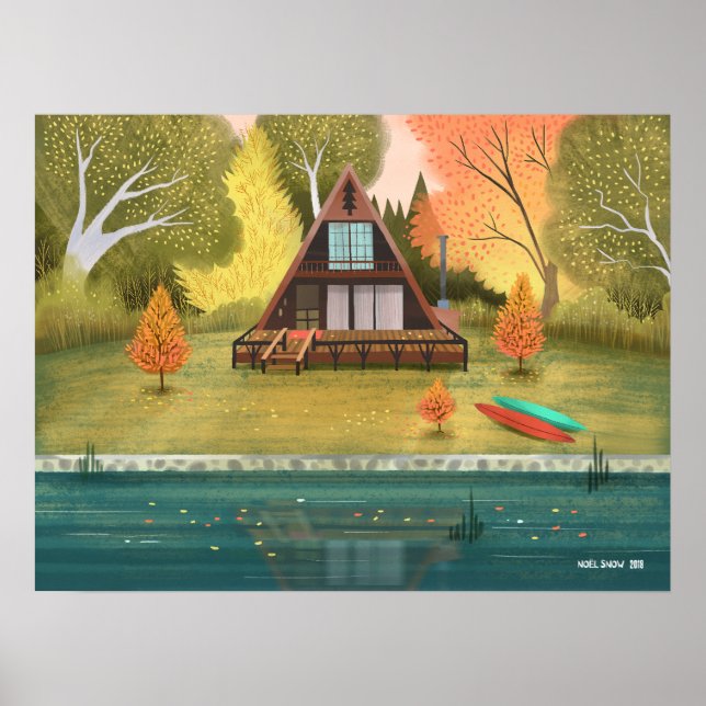 Affiche Maison chalet A-Frame  (Devant)