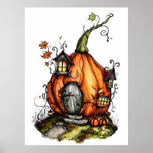Affiche Maison Citrouille Fairy Tale