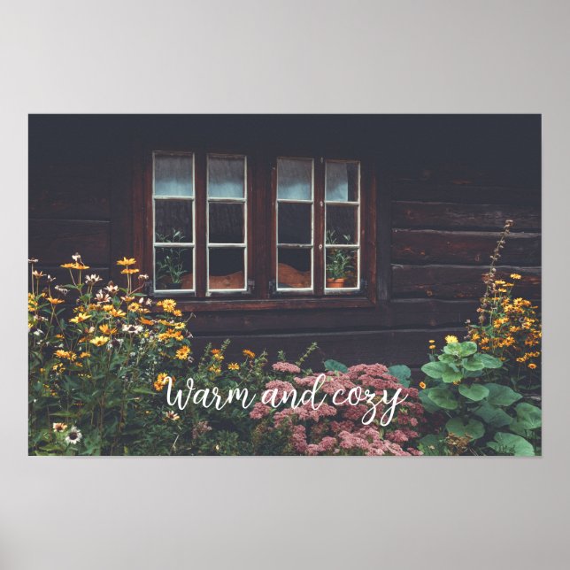 Affiche Maison de campagne avec jardin rustique (Devant)
