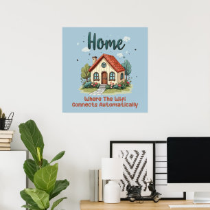 Affiche Maison de campagne cosy Art de maison fantaisiste