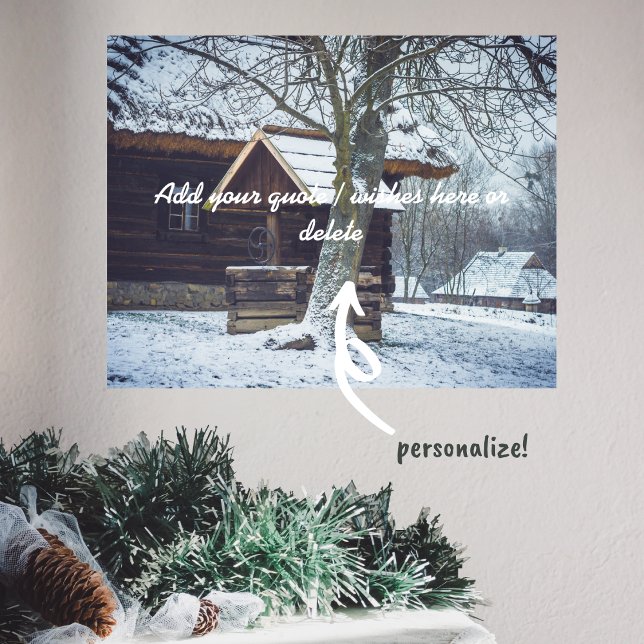 Affiche Maison de campagne dans la neige (Créateur téléchargé)