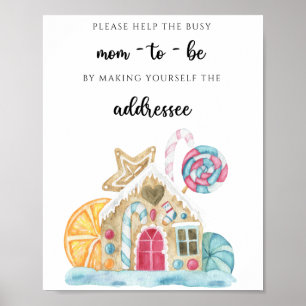 Affiche Maison de cookies - Aider la future maman occupée