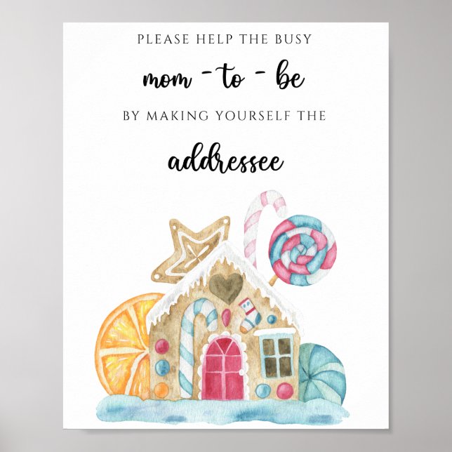 Affiche Maison de cookies - Aider la future maman occupée  (Devant)