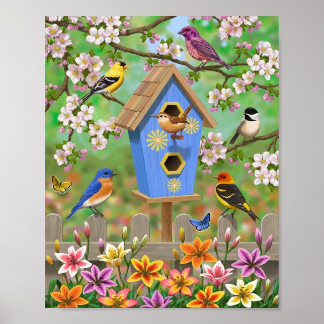 Affiche Maison de jardin pour oiseaux chanteurs Lily (Devant)