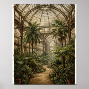 Affiche Maison de la Paume Victorienne Étude Monstera I
