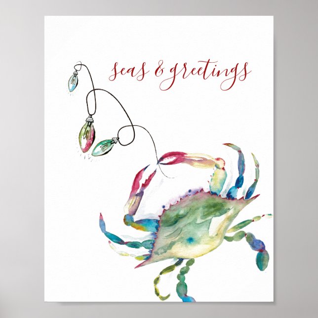 Affiche Maison de la plage de Noël Imprimer (Devant)