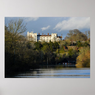 Affiche Maison de maître blanche majestueuse avec vue sur