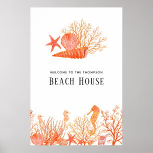 Affiche Maison de plage en corail vivant