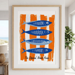 Affiche Maison de plage personnalisée moderne