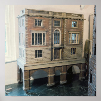 Affiche Maison de poupée anglaise avec balcon