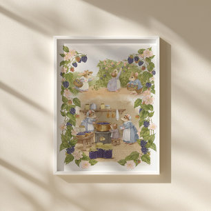 Affiche Maison de souris à la confiture de mûres Cottageco