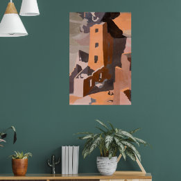 Affiche Maison de tour carré à Mesa Verde, Colorado