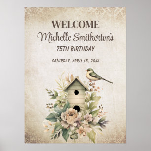 Affiche Maison d'oiseau Botanique Nature 75e Anniversaire