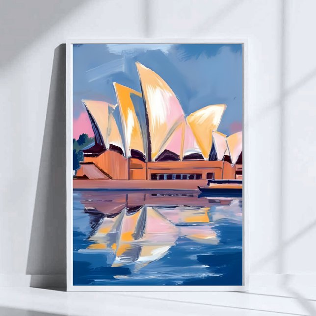 Affiche Maison d'opéra de Sydney Australie Aquarelle (Créateur téléchargé)