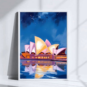 Affiche Maison d'opéra de Sydney, Australie Peinture