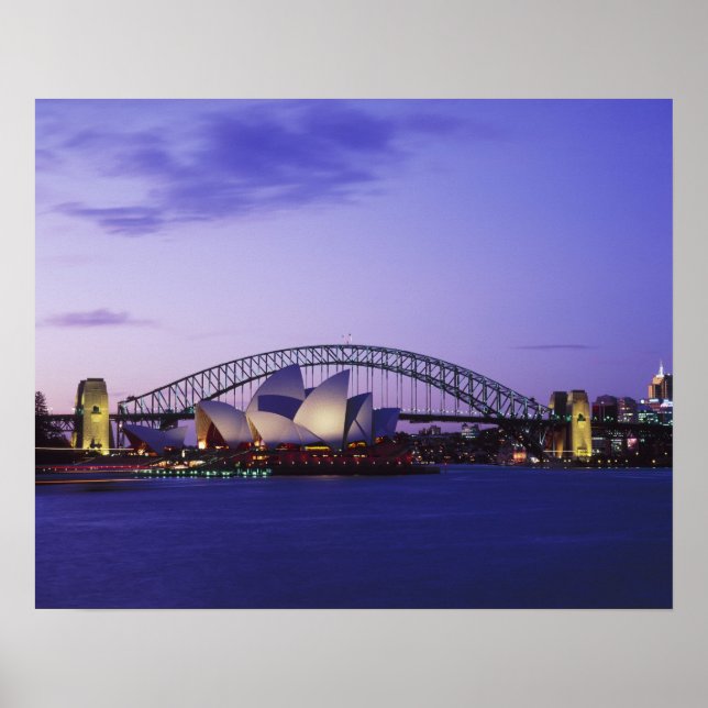 Affiche Maison d'opéra de Sydney et port, Nouvelle-Galles  (Devant)
