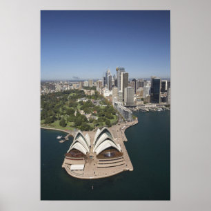 Affiche Maison d'opéra de Sydney, jardins botaniques royau