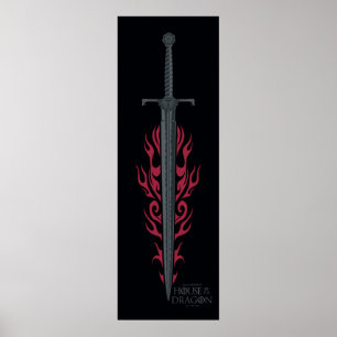 Affiche MAISON DU DRAGON   King Viserys Épée flamboyante