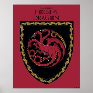Affiche MAISON DU DRAGON   Maison Targaryen Crest