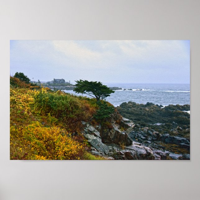 Affiche Maison du président G.H.B. Bush, Kennebunkport, Ma (Devant)