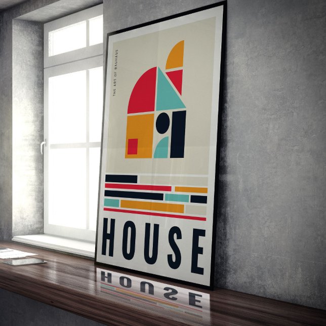 Affiche Maison en art du Bauhaus. (Créateur téléchargé)