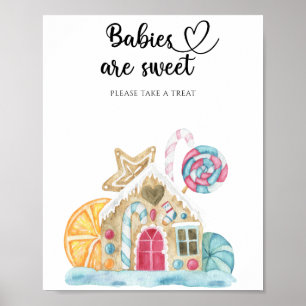 Affiche Maison en pain d'épice - les bébés sont doux