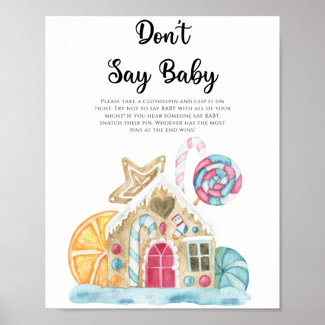 Affiche Maison en pain d'épice - Ne dites pas bébé  (Devant)