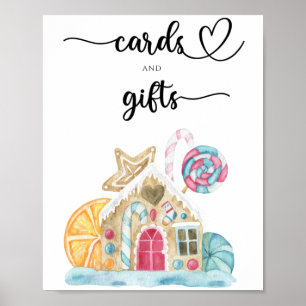 Affiche Maison en pain d'épices - cartes et cadeaux shower