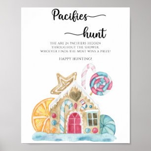 Affiche Maison en pain d'épices - chasse au pacificateur j