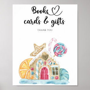 Affiche Maison en pain d'épices - livres cartes et cadeaux