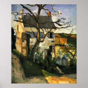 Affiche Maison et arbre - Paul Cezanne - c1873