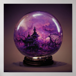 Affiche Maison Hantée Éffrayante Halloween déplaisante