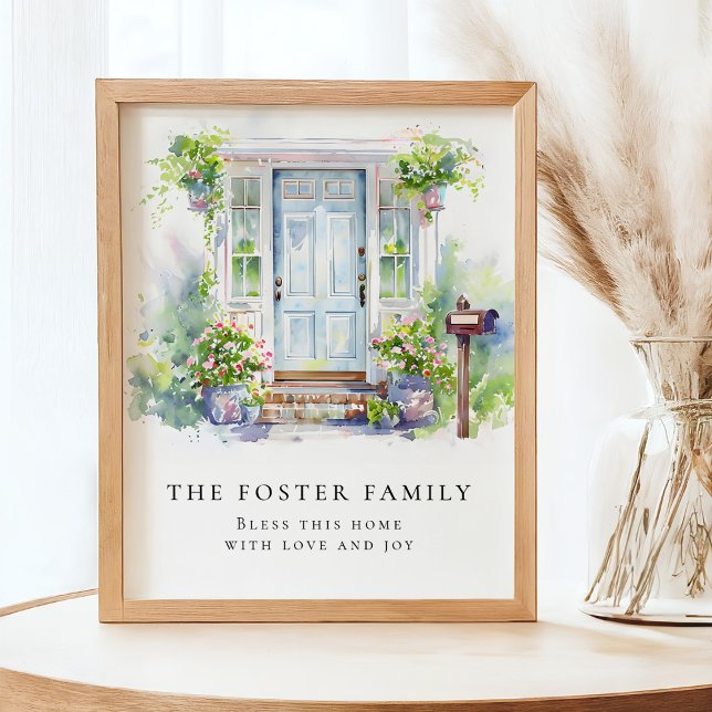 Affiche Maison neuve moderne simple aquarelle (Créateur téléchargé)