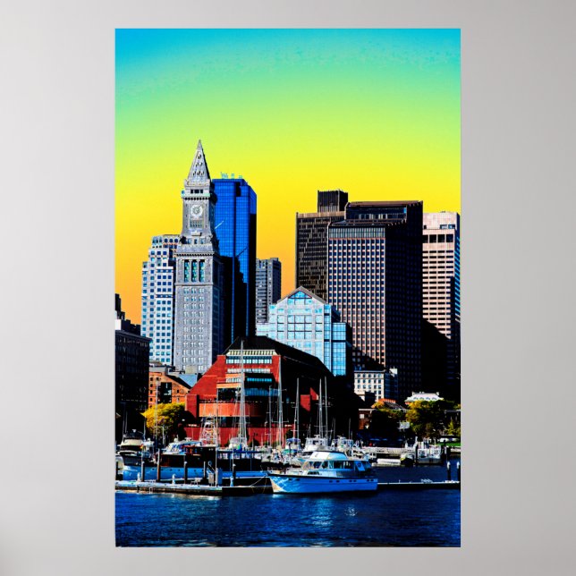 Affiche Maison personnalisée Boston USA (Devant)