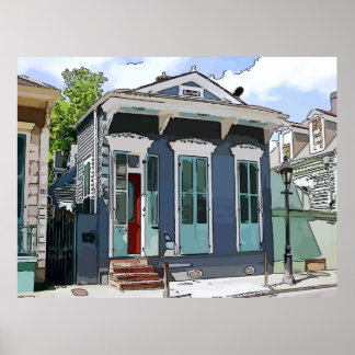 Affiche Maison Shotgun de la Nouvelle-Orléans