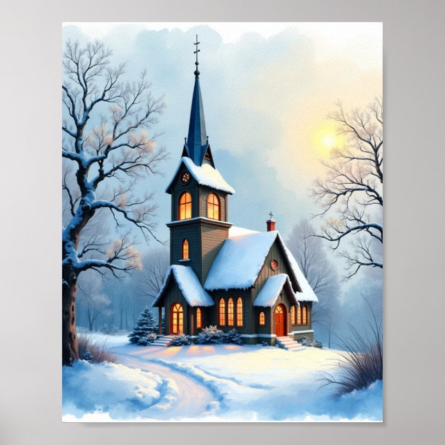 Affiche Maison sous la neige (Devant)