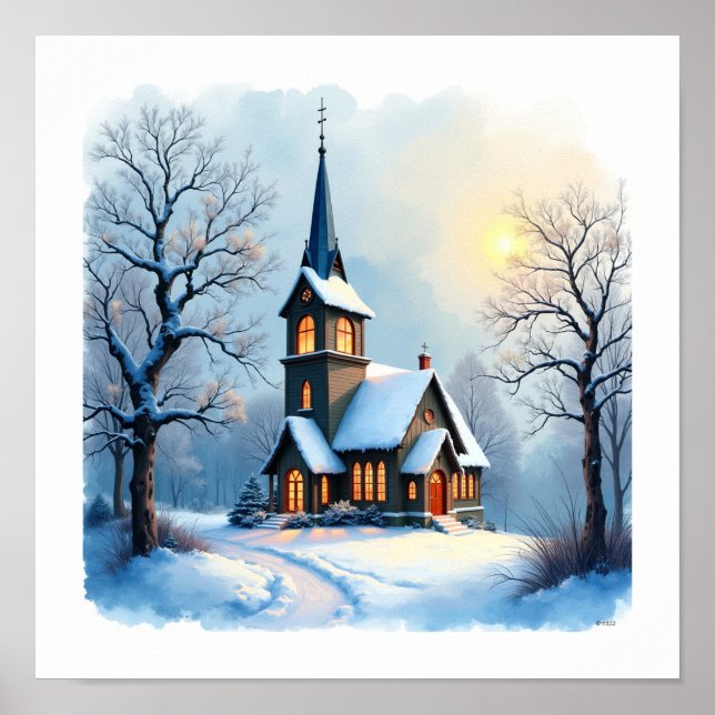 Affiche Maison sous la neige (Devant)