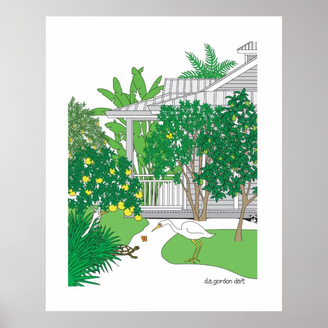 Affiche Maison tropicale de Floride (Devant)