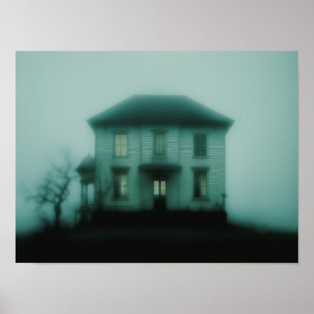Affiche Maison victorienne hantée Atmosphère brumeuse d'ho (Devant)