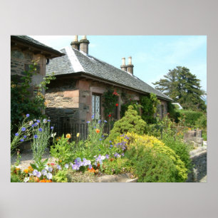 Affiche Maisonnette anglaise II avec jardin fleuri Photogr
