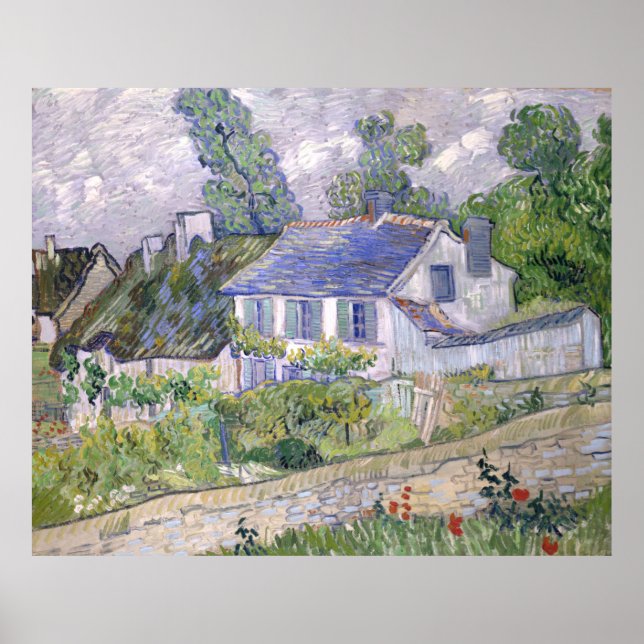 Affiche Maisons à Auvers Vincent van Gogh (Devant)