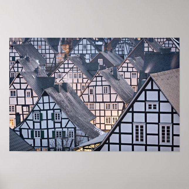 Affiche Maisons à colombages en Freudenberg, Allemagne (Devant)