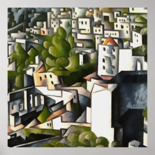 Affiche Maisons Abandonnées D'Art Abstrait Kayakoy