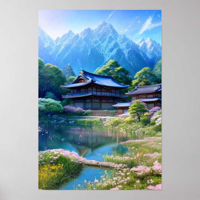 Affiche Maisons au bord du Calm River (Devant)