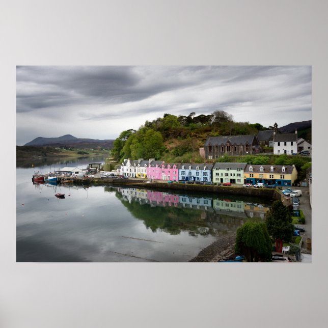 Affiche Maisons colorées à Portree, Skye (Devant)