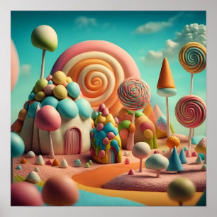 Affiche Maisons de Candy Land