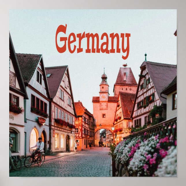 Affiche Maisons de rangées Allemagne (Devant)