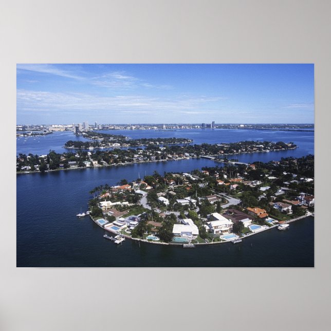 Affiche Maisons d'île privée de Biscayne Bay, Star (Devant)