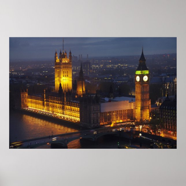 Affiche Maisons du Parlement, Big Ben, Westminster (Devant)