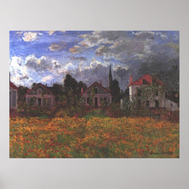 Affiche Maisons En Argenteuil - Claude Monet - 1873 (Devant)